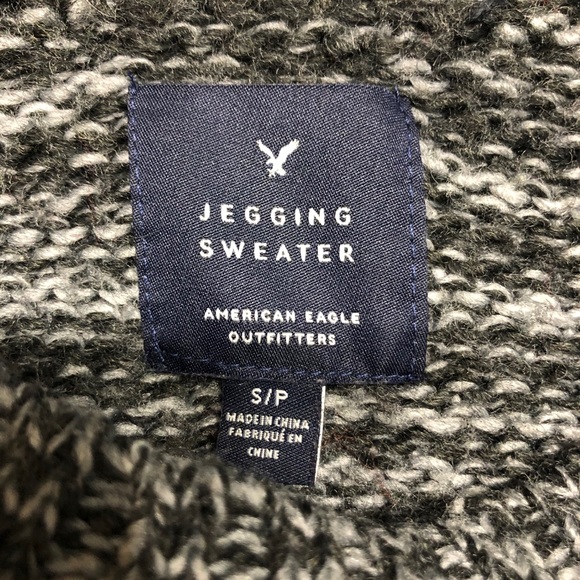 AMERICAN EAGLE SOFT PINK BLACK RED GREEN YELLOW KNIT JEGGING SWEATER SMALL WOOL - Picture 4 of 10